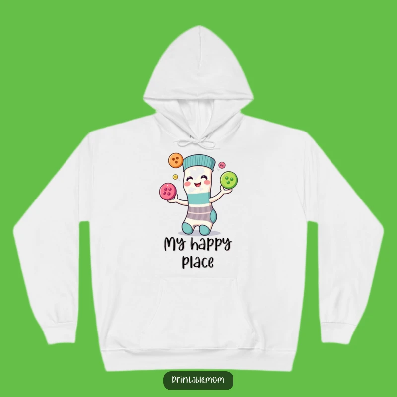 Funny Juggling Sock Buttons Hoodie - Cozy Comfort with Playful Vibes