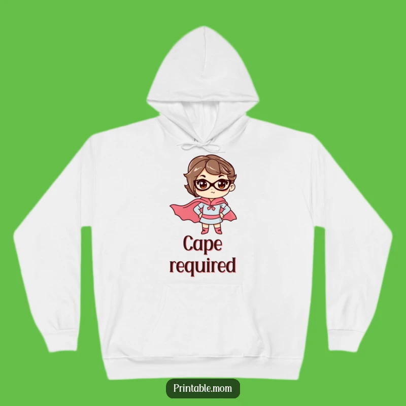 Funny Mom Hero Mode Hoodie: Cozy & Hilarious Gift for the Caped Crusader Mom!