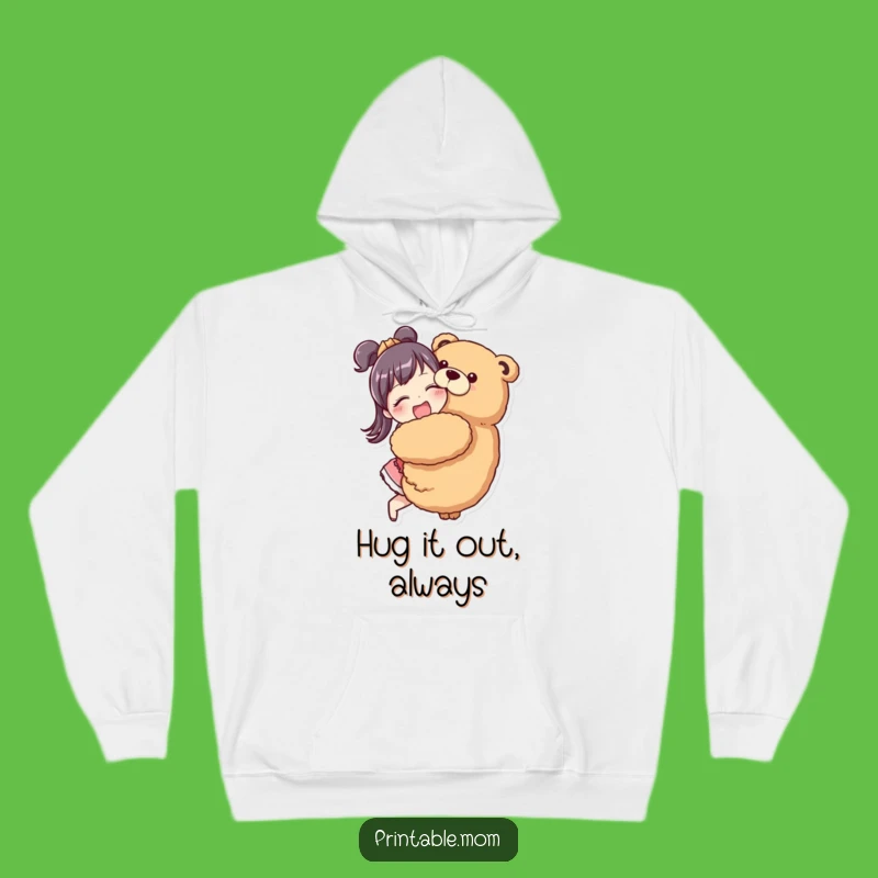 Funny Mom Hug Hoodie - Cozy Enthusiastic Stuffed Animal Mom Sweatshirt Gift