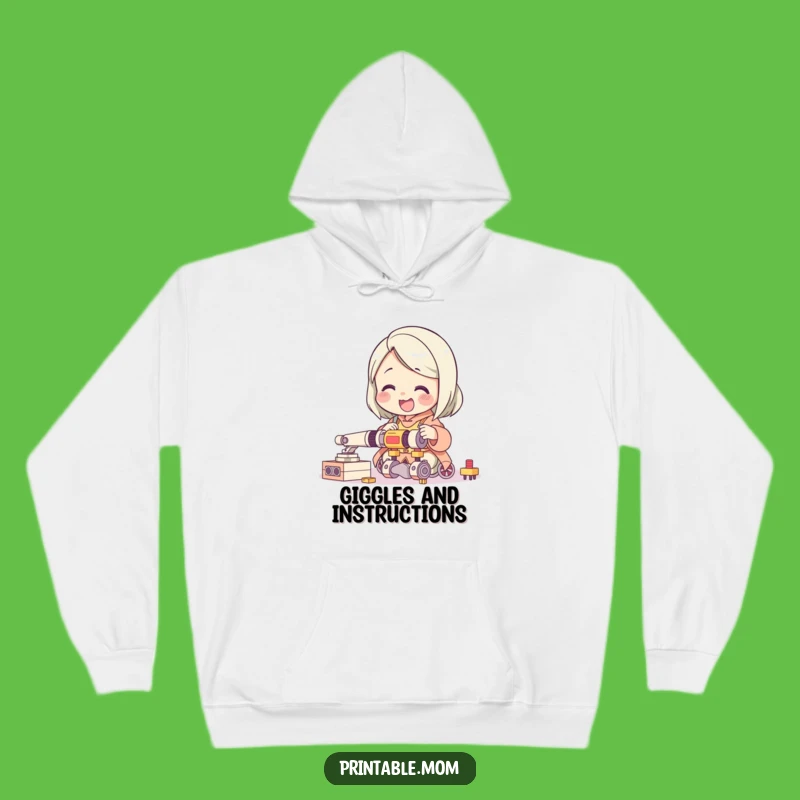 Funny Mom Toy Assembly Character Hoodie: Cozy Up with Parent Laughs
