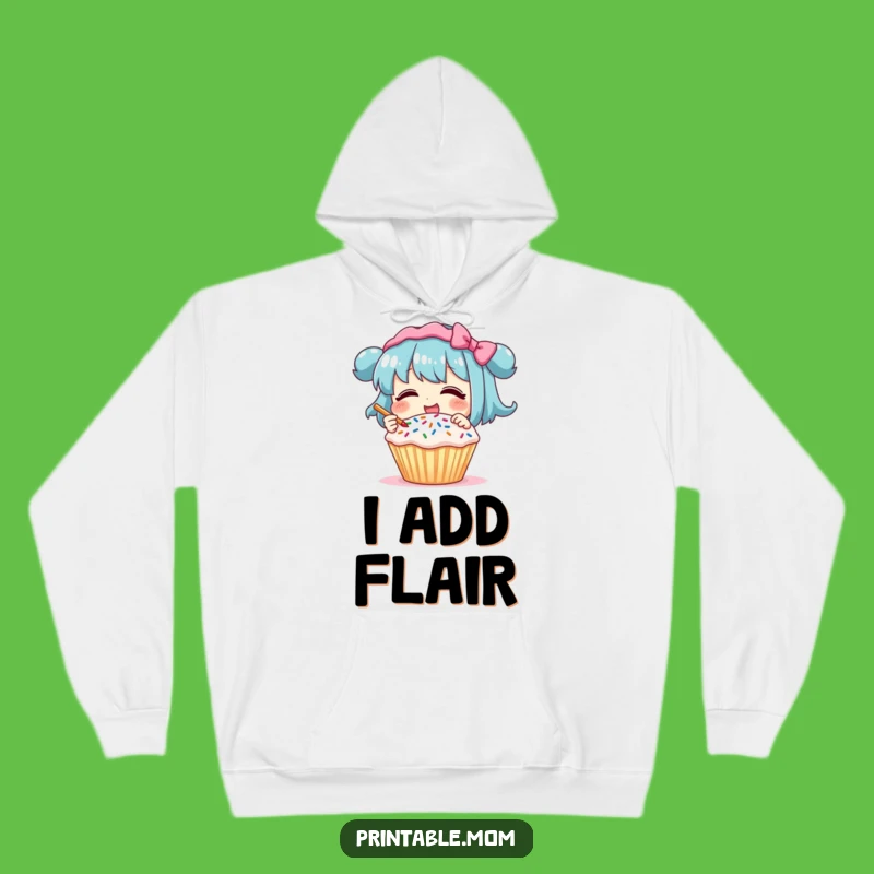 Funny Hoodie: Giggling Cupcake Decorator, Cozy Baking Gift Idea