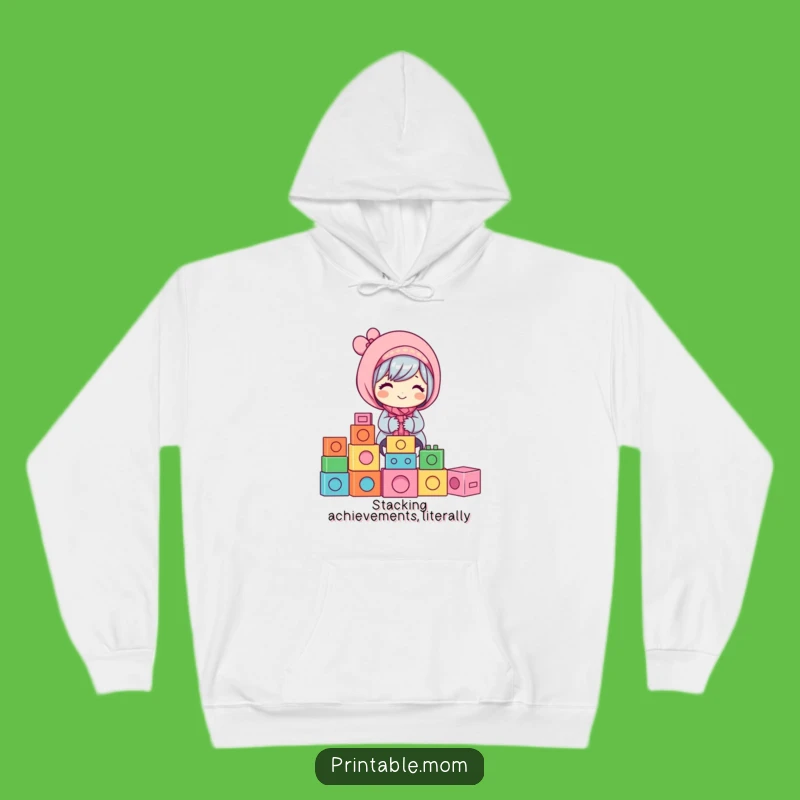 Funny Mom Blocks Hoodie: Cozy Fun, a Hilarious Gift for Playful Moms!