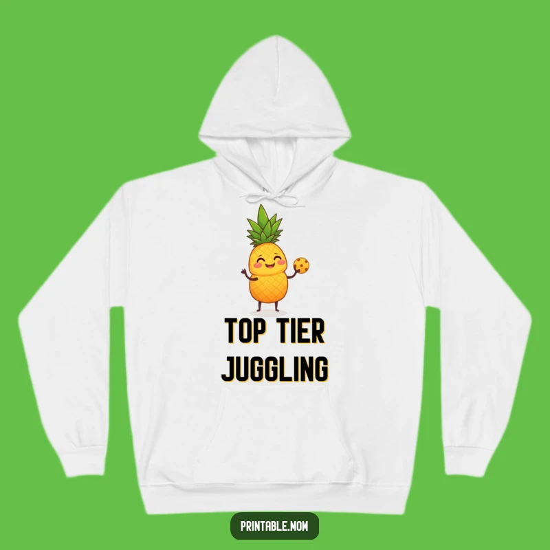 Funny Giggling Pineapple Juggling Hoodie - Cozy & Hilarious Tropical Gear