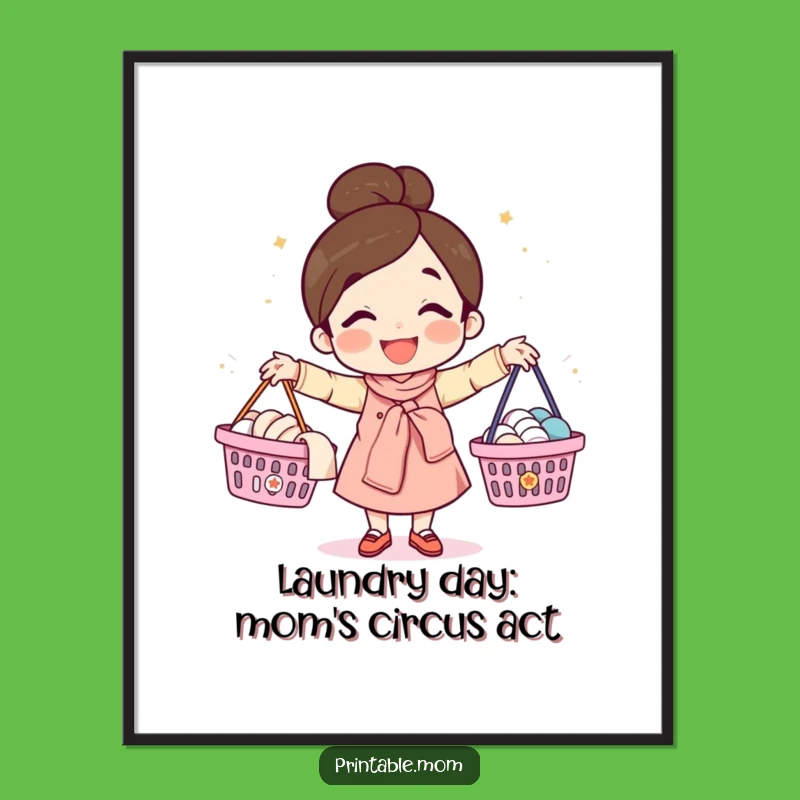 Free Printable Wall Art: Funny Juggling Mom Decor - Downloadable Art