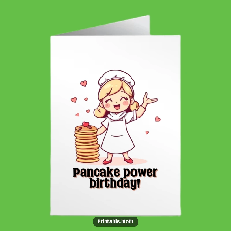 Free Printable Birthday Card: Funny Juggling Mom Pancakes for a Hilarious Downloadable Gift!