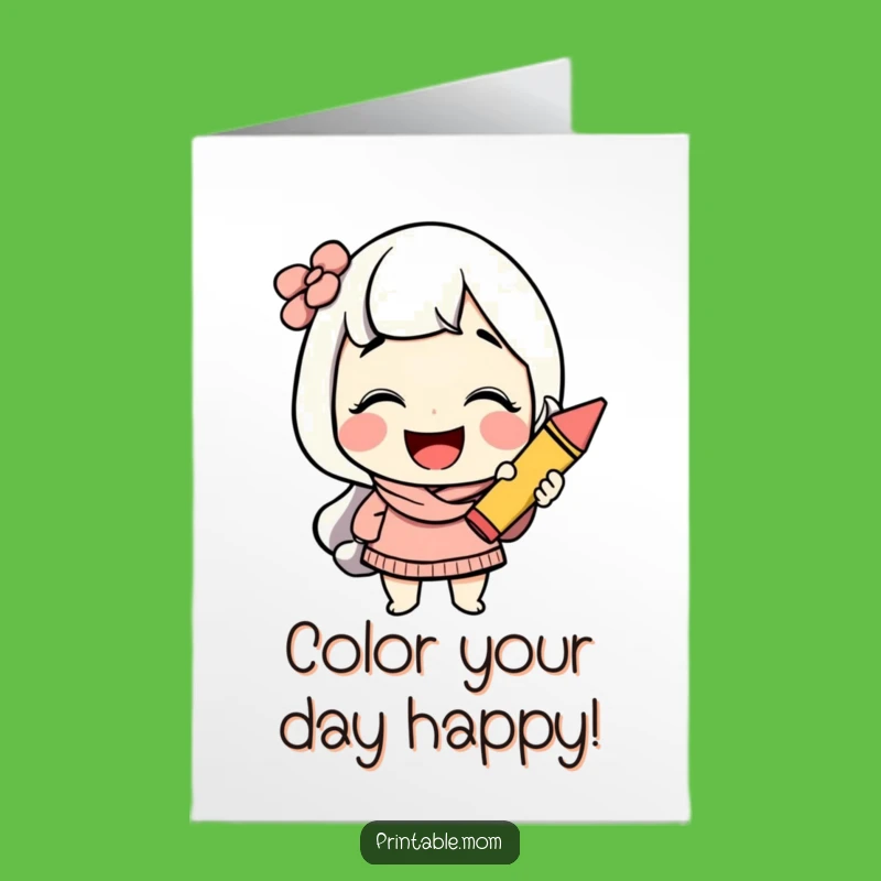 Free Printable Mom Birthday Card: Giggling Art Humor, Funny DIY Downloadable Gift