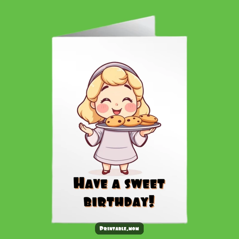 Free Printable Proud Mom Cookie Birthday Card - Sweet Downloadable Gift