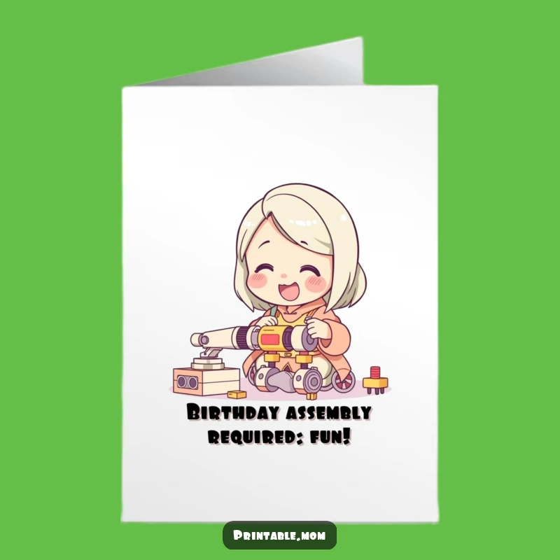Mom Toy Assembly Free Printable Birthday Card Funny Delight Downloadable Gift