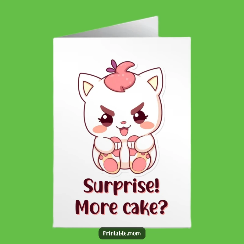 Free Printable Birthday Card: Sock Thief Grin, Funny Downloadable Gift for Pranksters