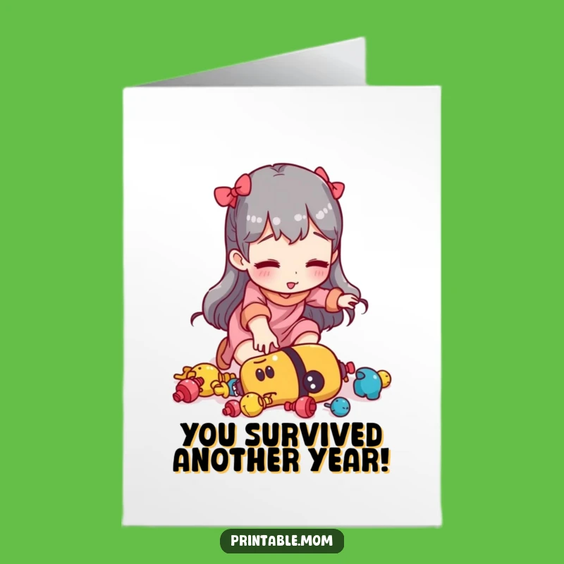 Free Printable Congrats Card: Funny Mom Toy Tumble, Perfect Downloadable Celebration