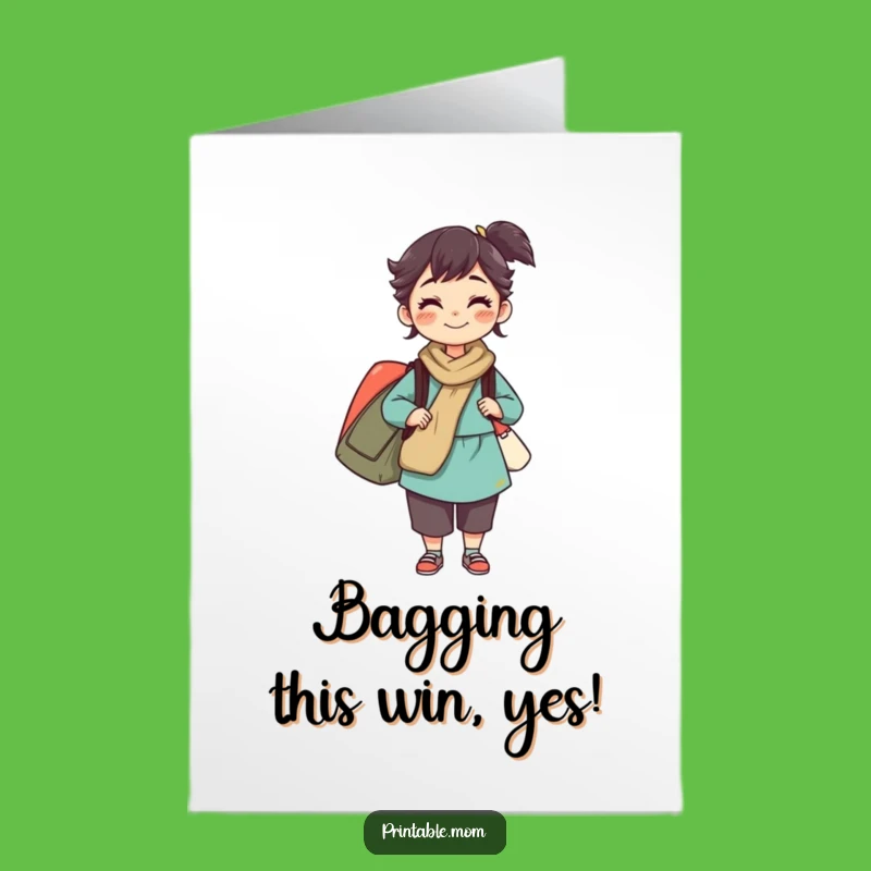 Free Printable Congrats Card Mom: Bag Balancing Boss!