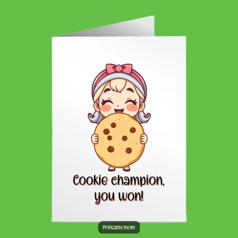 Free Printable Congrats Card: Mom's Cookie Cheer, DIY Downloadable Gift
