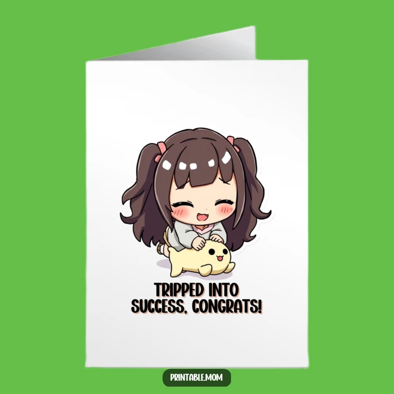 Free Printable Congrats Card: Mom's Tumble Joy Funny Downloadable Gift