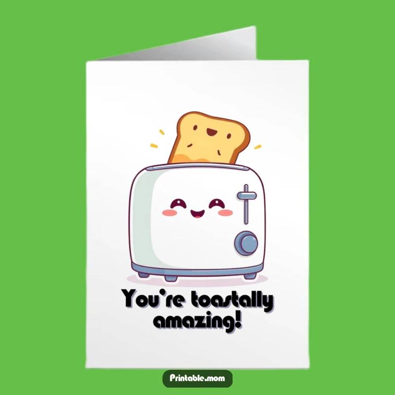 Free Printable Congrats Card: Toaster Toast Surprise Funny Downloadable Gift