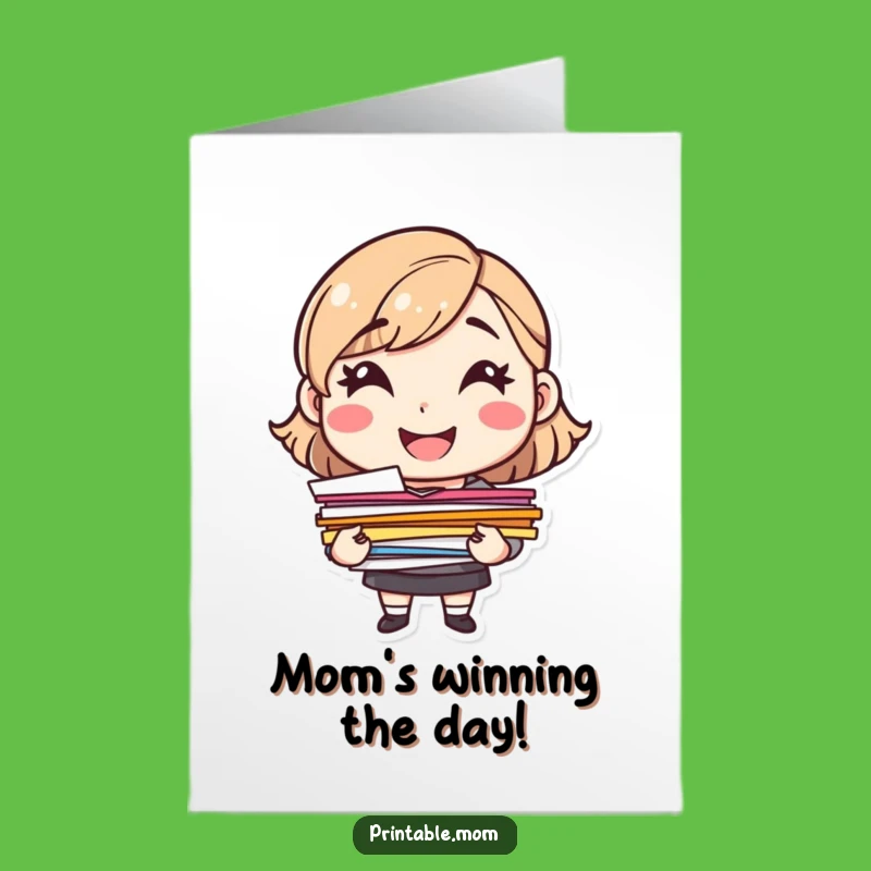 Free Printable Mom Congrats Card: Organized Mom Downloadable Gift