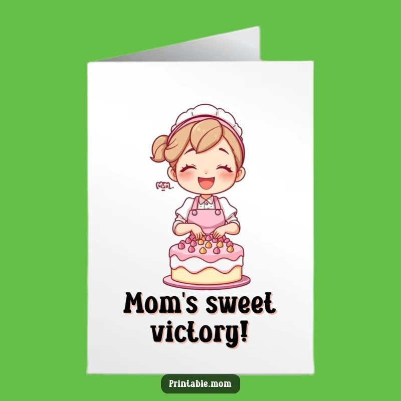 Free Printable Mom Congrats Card: Baking Mom Downloadable Gift