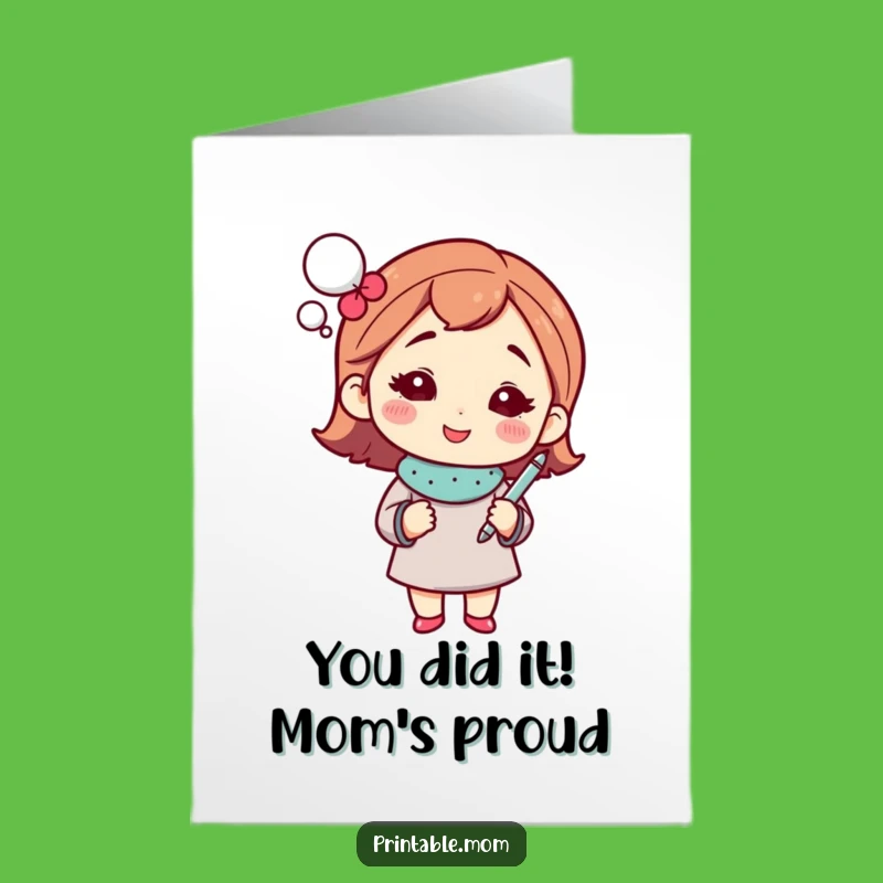 Free Printable Congrats Card: Smart Mom's Sparkle, Funny Downloadable Gift Idea