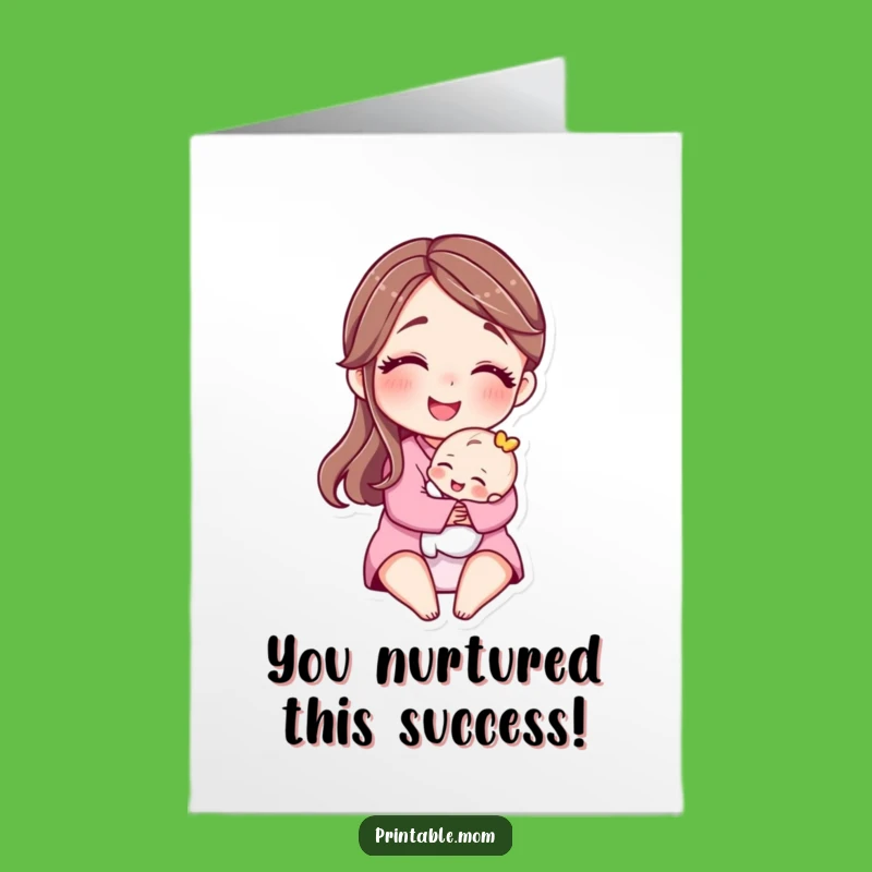 Free Printable Mom & Baby Congrats Card - Joyful Downloadable Message!