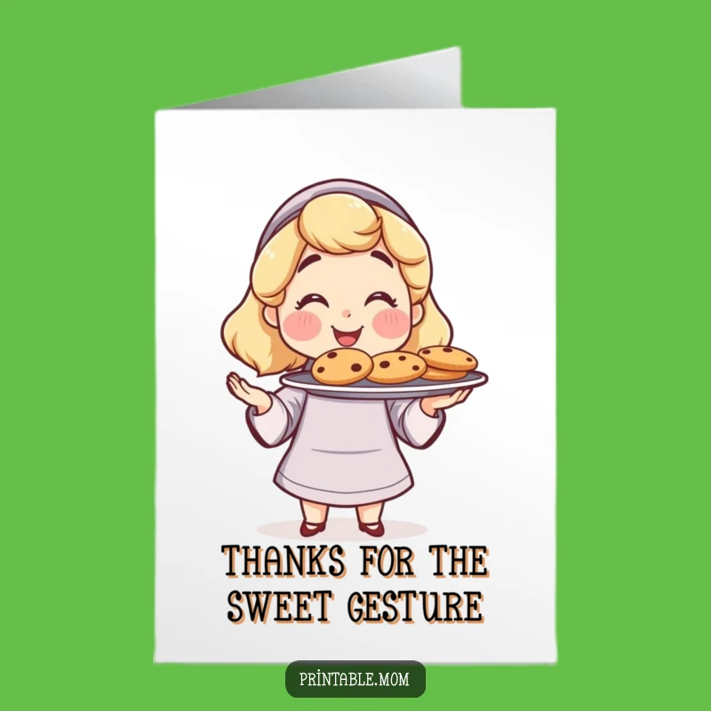 Free Printable Proud Mom Cookie Thank You Card - Downloadable Appreciation