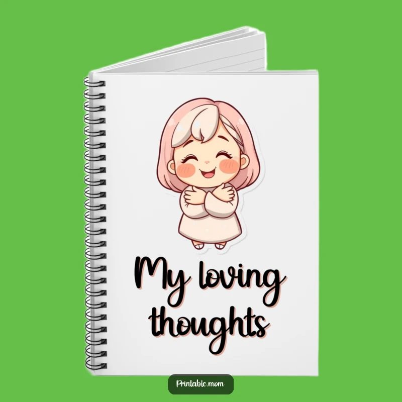 Funny Mom Notebook - Beaming Smile Hugging Mom Journal Gift