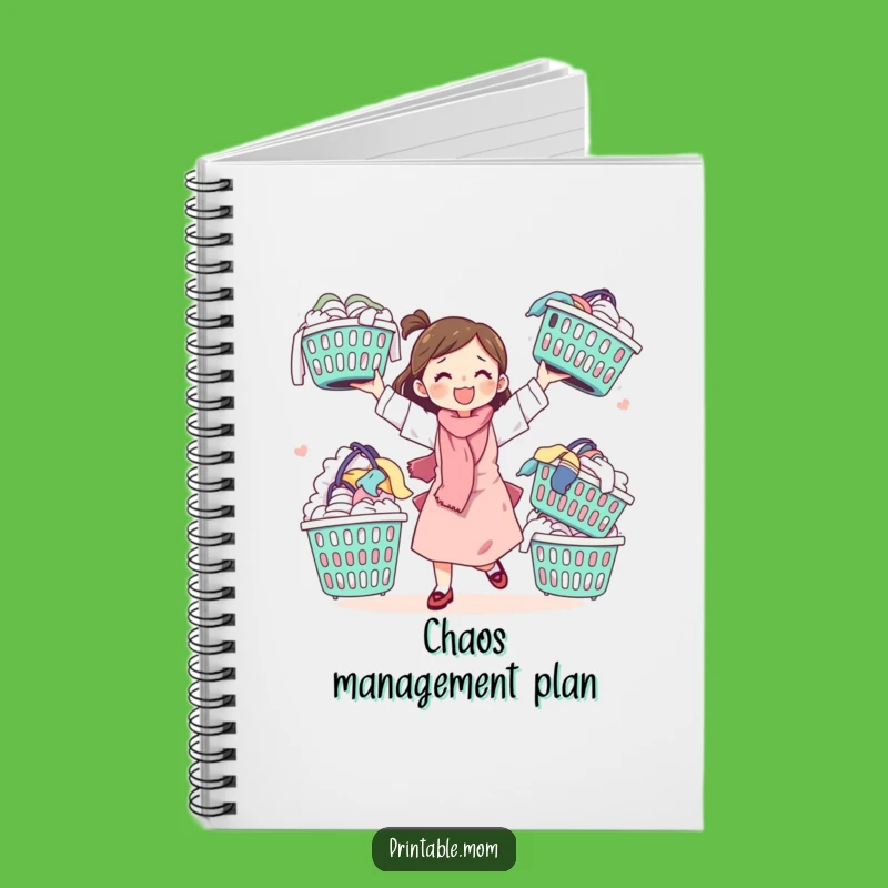 Funny Mom Notebook: Juggling Laundry Journal for Busy Mom's Thoughts