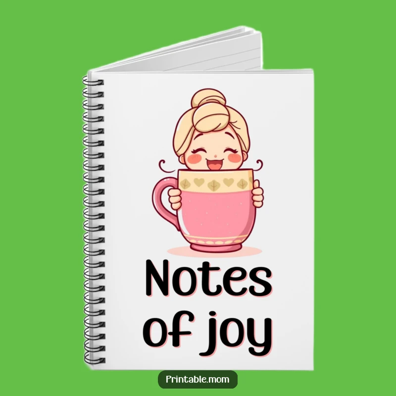 Funny Mom's Coffee Notes Notebook: Hugging Giant Mug, Organized Gift!