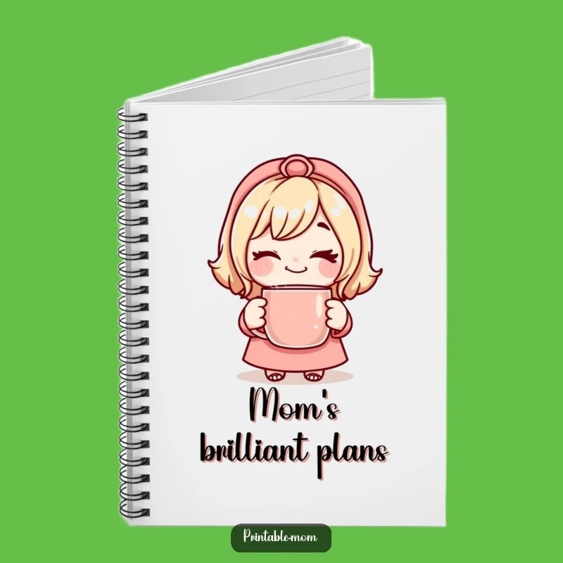 Funny Mom Wink Notebook - Playful Coffee Mom Journal Gift