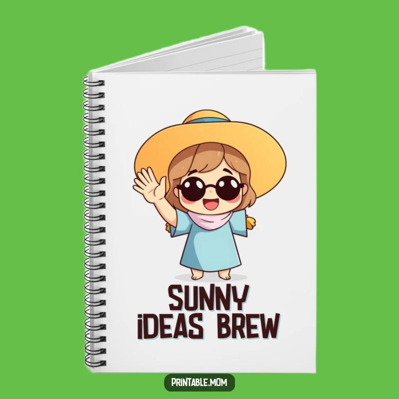 Funny Mom Sun Hat Waving Notebook: Jot Down Thoughts with Sunny Cheer
