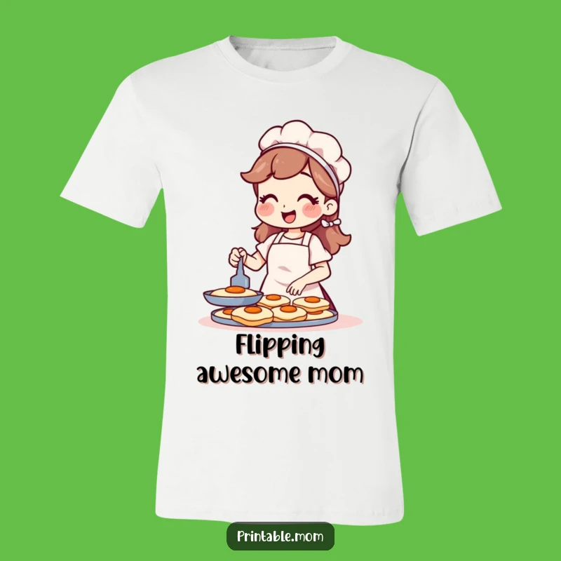 Funny Mom Pancake T-Shirt: Cheerful Apron Mom for Kitchen Fun