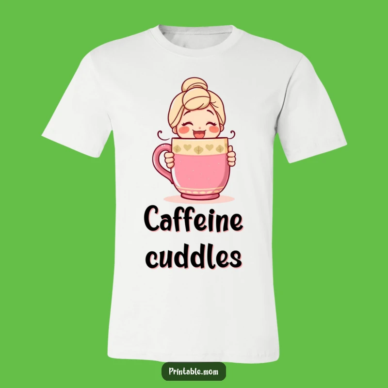 Funny Mom Coffee Hug T-Shirt: Giant Mug Lover, Great Gift!