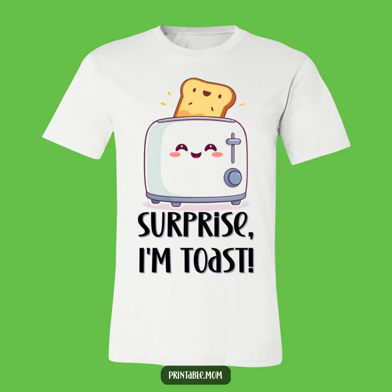 Funny Surprised Toast Toaster T-Shirt - Wear Your Breakfast Laughs!