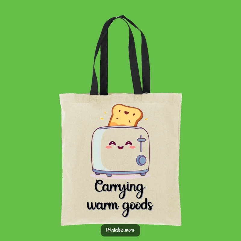 Funny Surprised Toast Toaster Tote Bag - Carry Your Humor Everywhere!