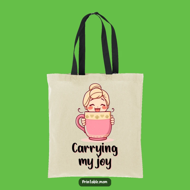 Funny Mom Coffee Tote Bag: Giant Mug Hugs, Perfect Carry-All Gift!