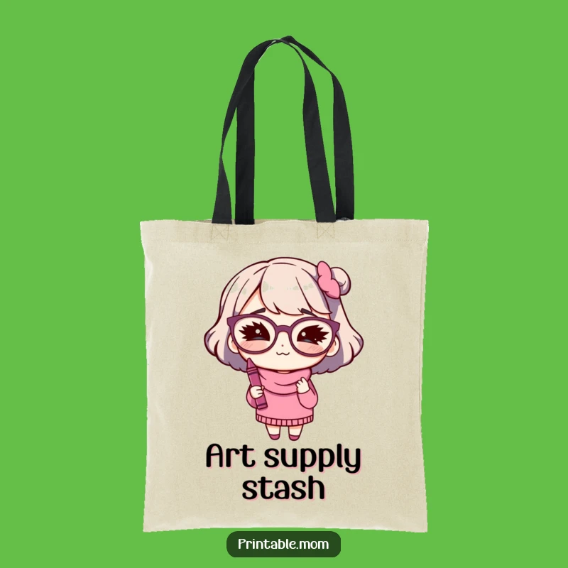 Funny Mom Crayon Tote Bag: Carry Your Art Supplies in Style