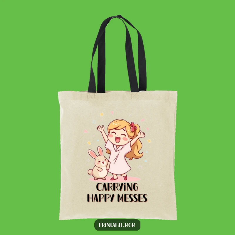 Funny Mom's Dust Bunny Dance Tote Bag - Carry Your Cheer!