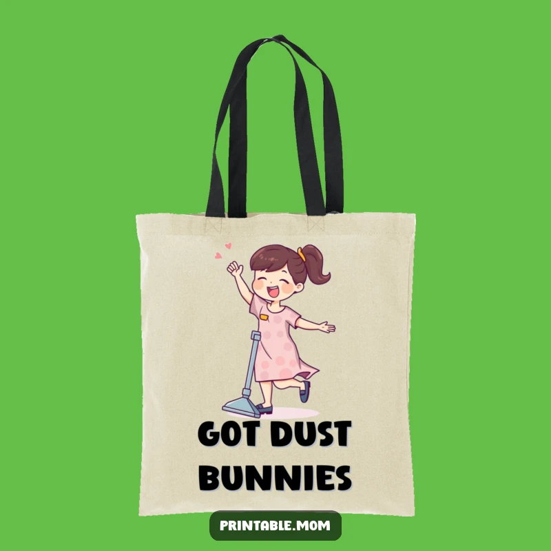 Funny Mom Tote Bag - Vacuum Dance Chore Carry-All Gift